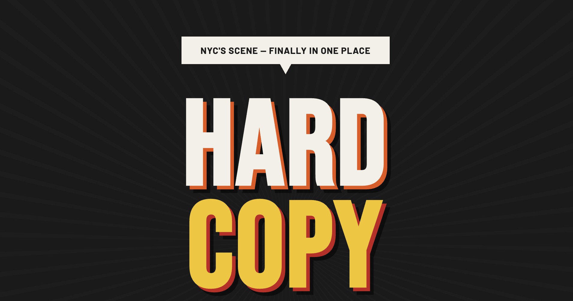 Hard Copy website homepage